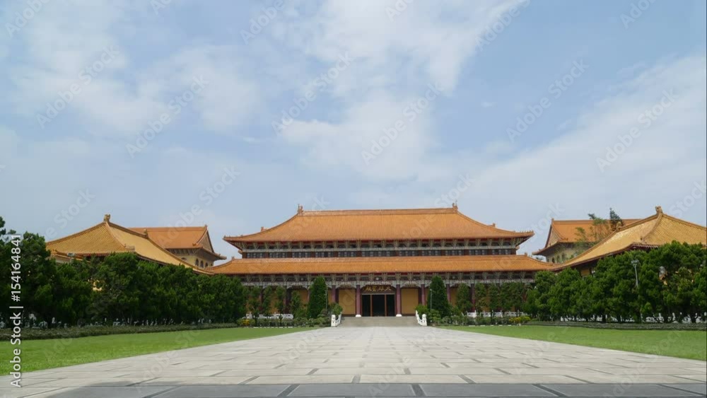 Fo Guang Shan Monastery, in front of the main shrine Fo Guang Shan Monastery, in front of the main shrine