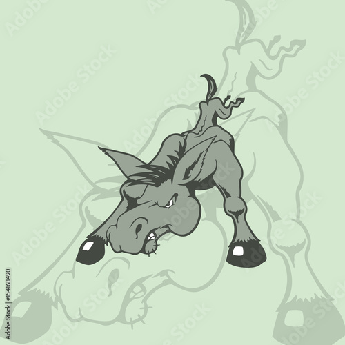 donkey cartoon character. cartoon character Vector Illustration.