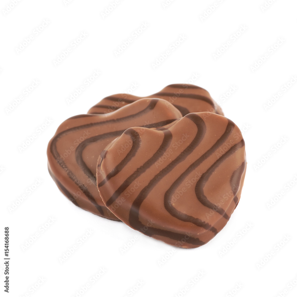 Obraz premium Heart shaped cookie isolated