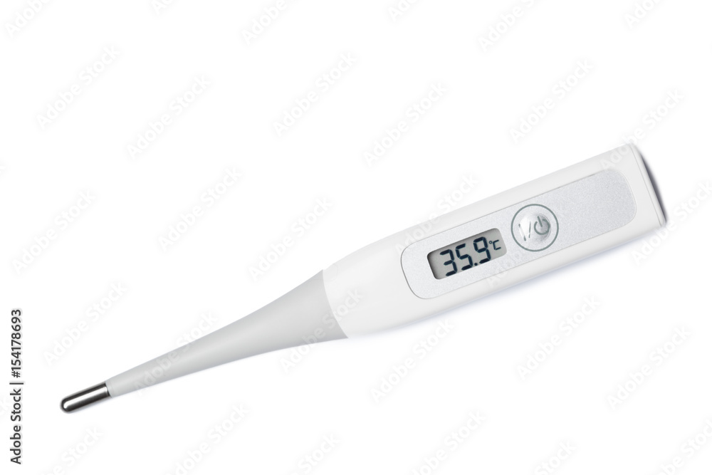 Electronic modern thermometer isolated Electronic modern thermometer isolated