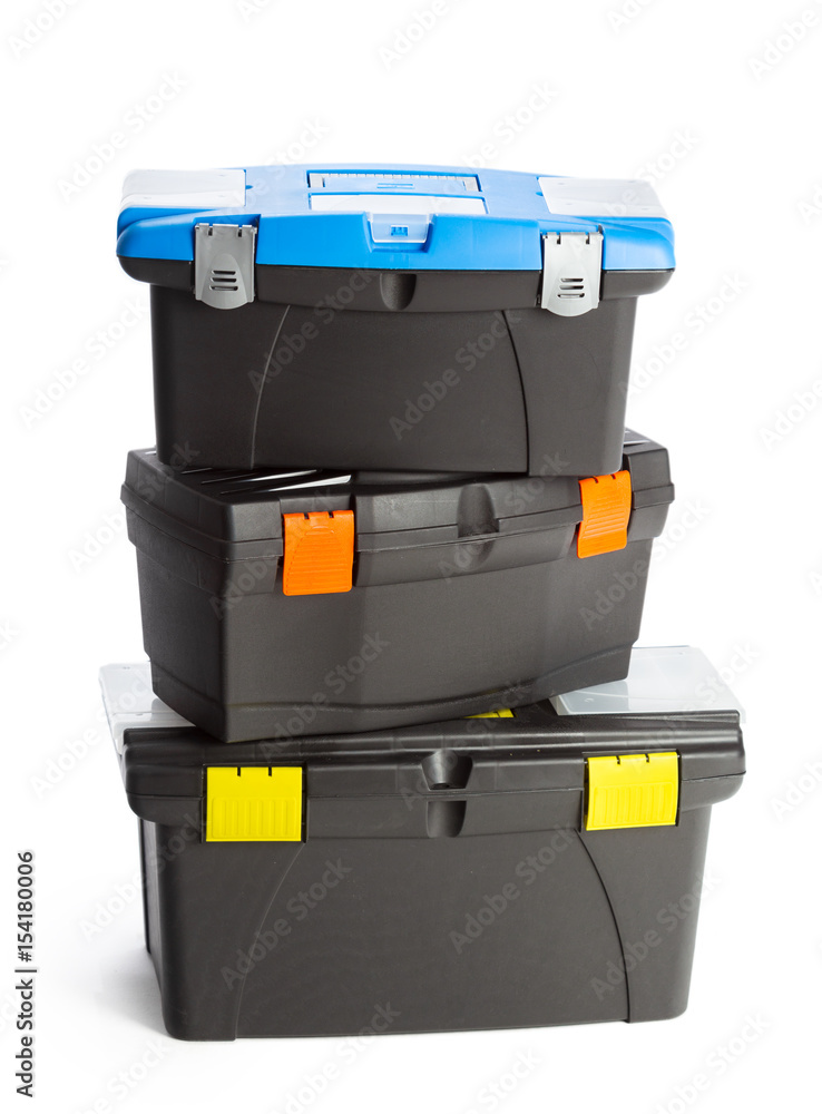 Toolkit box isolated on the white background Toolkit box isolated on the white background