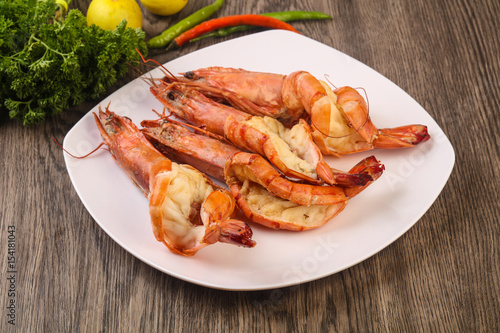 Grilled tiger prawn