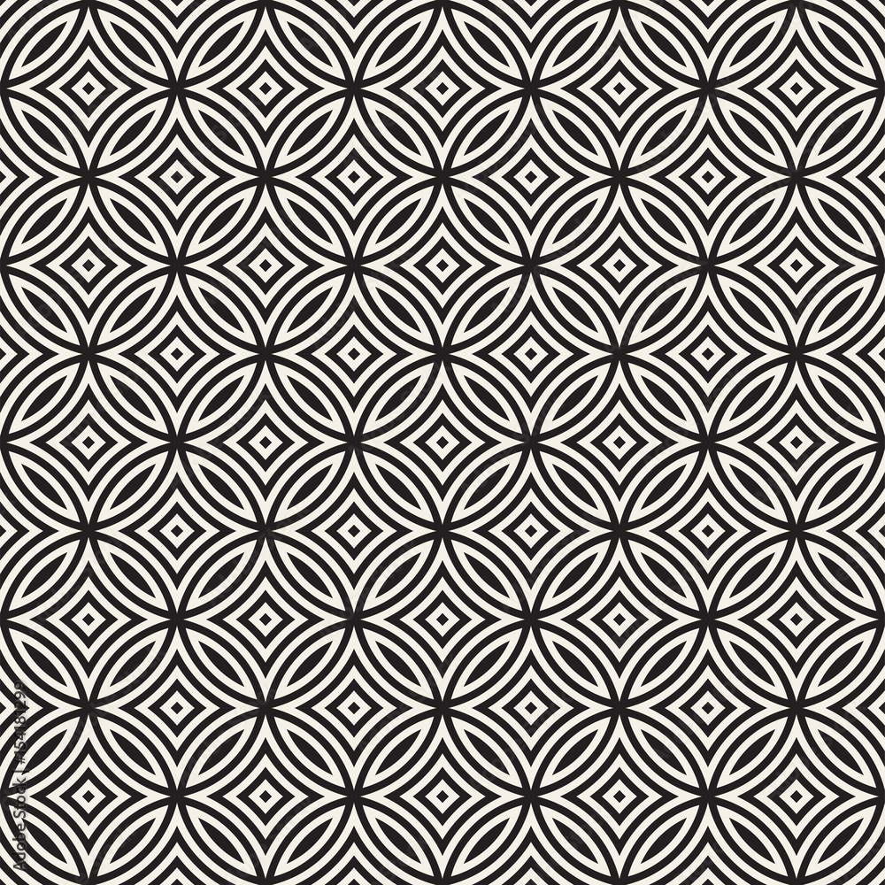 Vector Seamless Black And White Geometric Lines Pattern. Abstract Geometric Background Design Vector Seamless Black And White Geometric Lines Pattern. Abstract Geometric Background Design