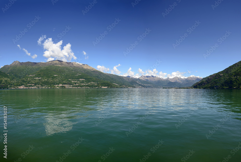 Como lake landscape at Bellano, Italy