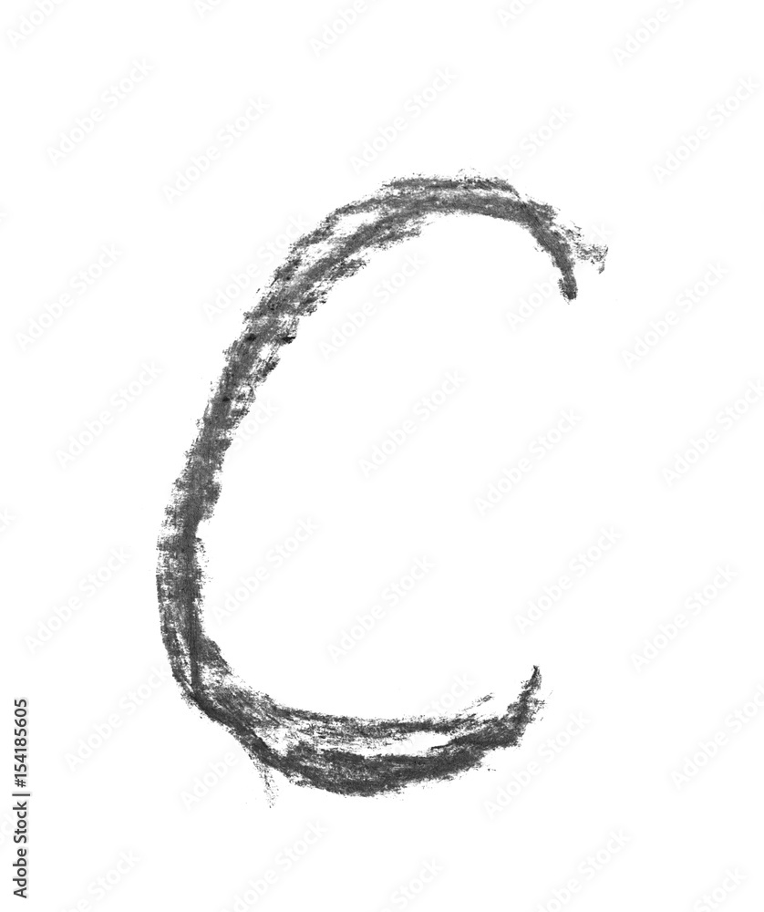 Single hand drawn letter isolated Single hand drawn letter isolated