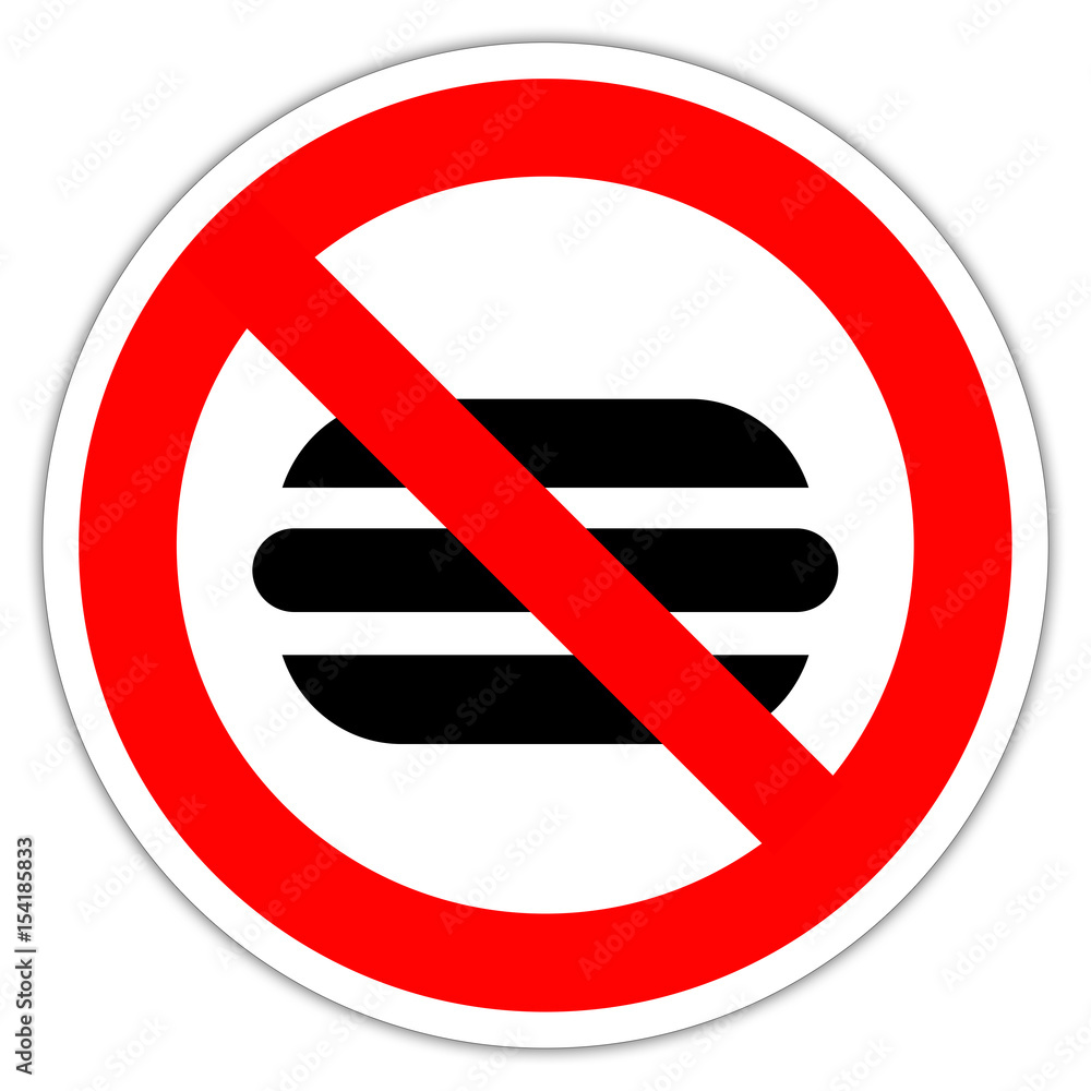 Panneau : Interdiction de manger Panneau : Interdiction de manger