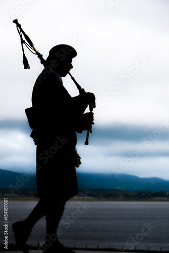 Obraz na płótnie Bagpiper playing music