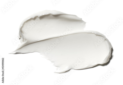 smear paint of white cosmetic products photo