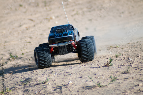 rc model car turning at high speed