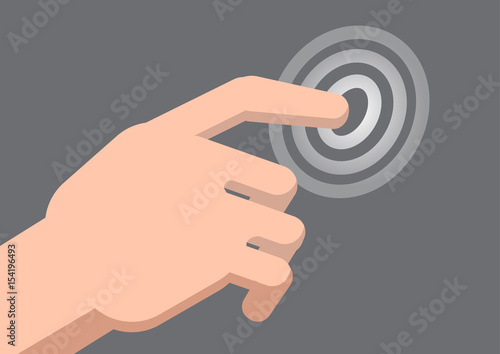A hand touch pointer - Vector Illustration