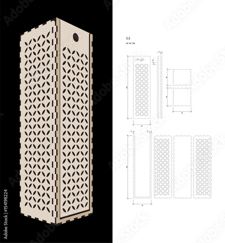 Cut out template for Wine Box 