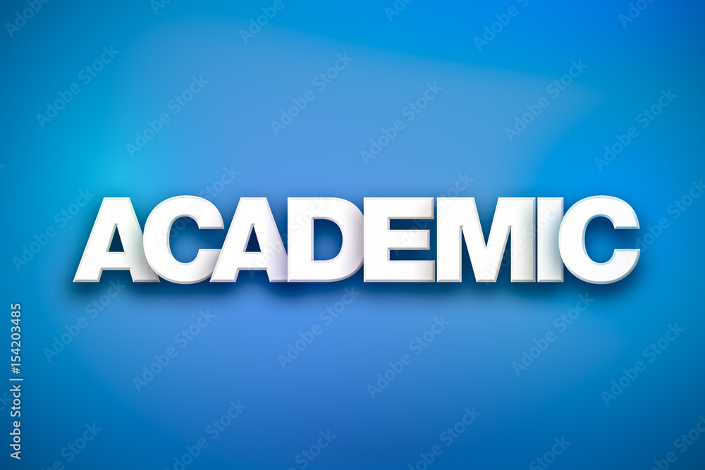 Academic Theme Word Art on Colorful Background
