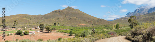 Panorama of landscape between Hoeko and Ladismith photo