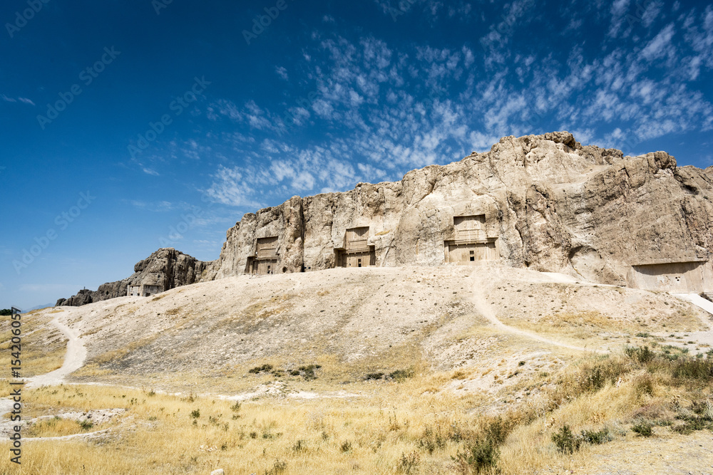 Tomb of the Persian Kings on rocks, Shiraz, Iran