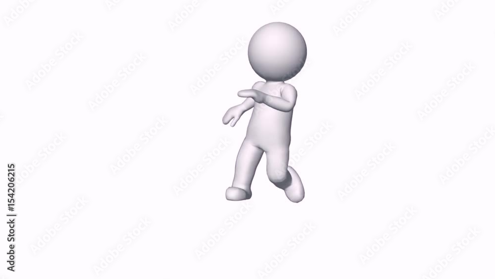 3D cartoon character jogging & run Marathon sport,comics people ran to the end. 3D cartoon character jogging & run Marathon sport,comics people ran to the end.