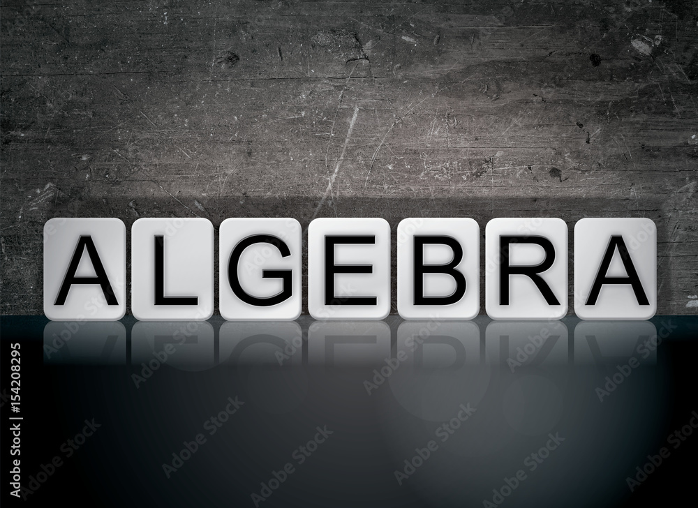 Algebra Concept Tiled Word Algebra Concept Tiled Word