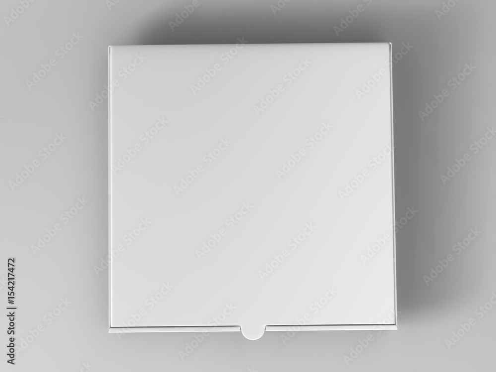 Realistic 3d isometric pizza cardboard box isolated on grey background. 3d render illustration Realistic 3d isometric pizza cardboard box isolated on grey background. 3d render illustration