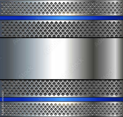 Background metallic silver blue