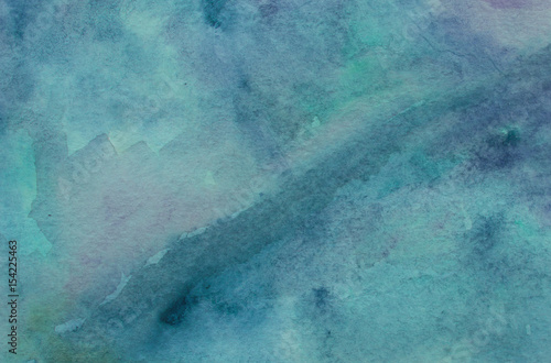 Abstract turquoise watercolor background. photo