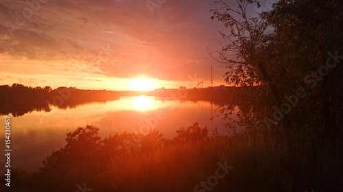 a River sunset. © Dmitriy