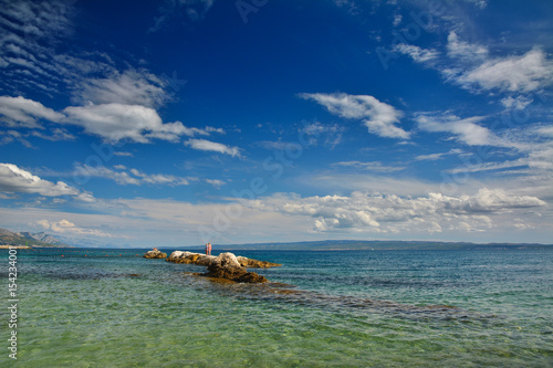 Fototapeta Naklejka Na Ścianę i Meble -  Coast of Dalmatia seen from Jadranska Magistrala - Croatia