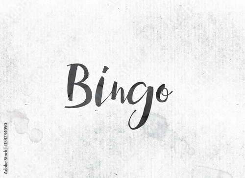 Bingo Concept Painted Ink Word and Theme