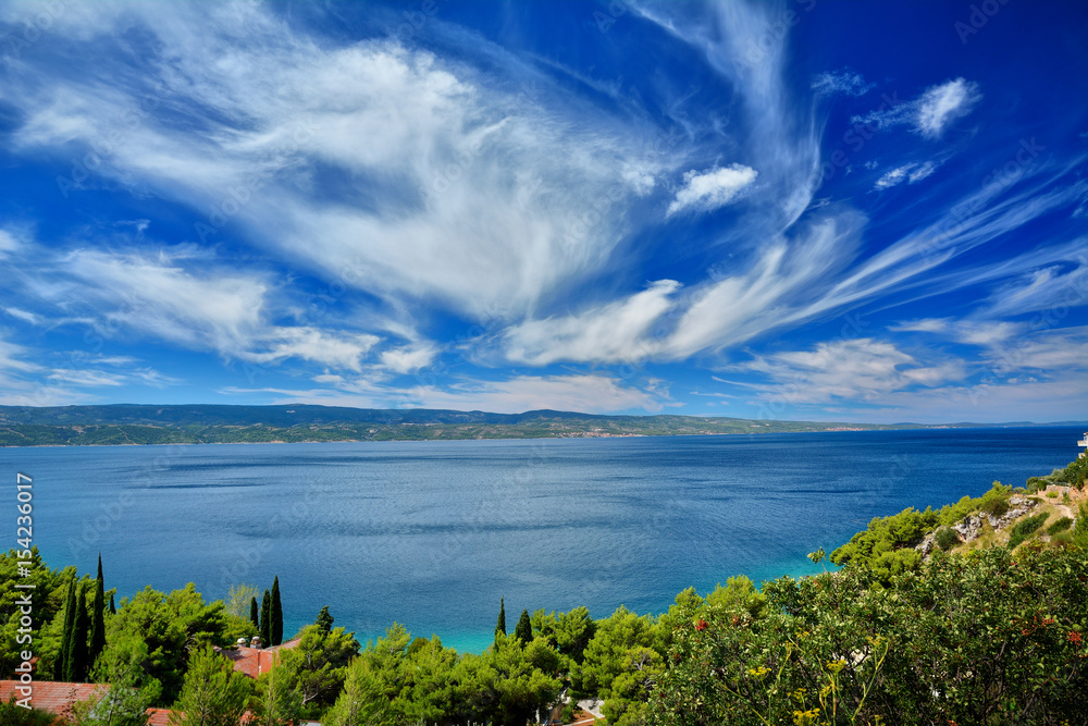 Coast of Dalmatia seen from Jadranska Magistrala - Croatia Coast of Dalmatia seen from Jadranska Magistrala - Croatia