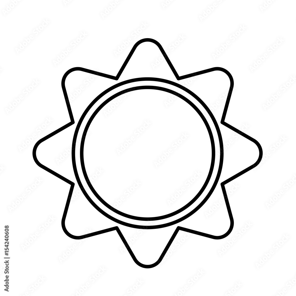 Obraz premium sun icon over white background. vector illustration