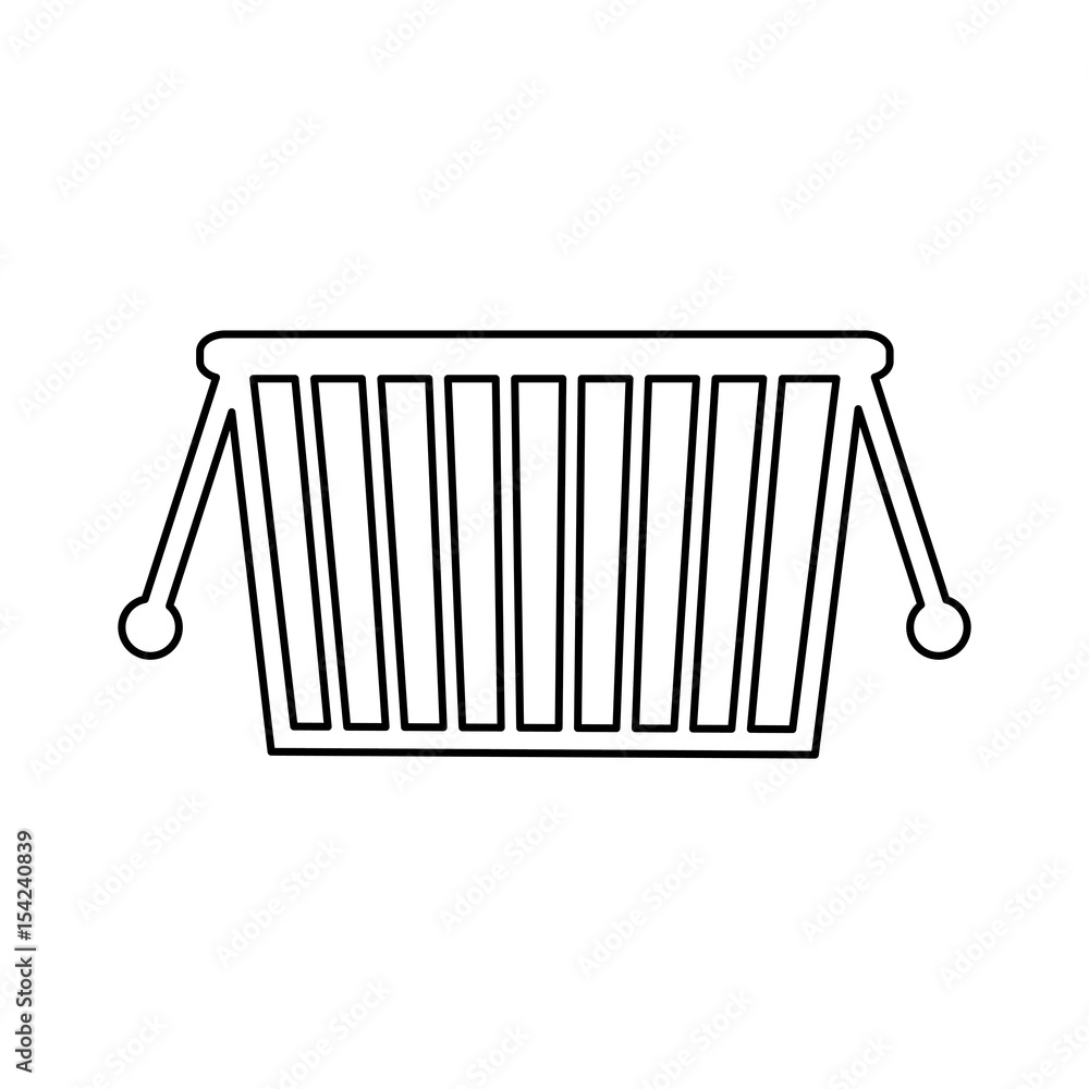 outline basket shopping marketing commerce vector illustration outline basket shopping marketing commerce vector illustration