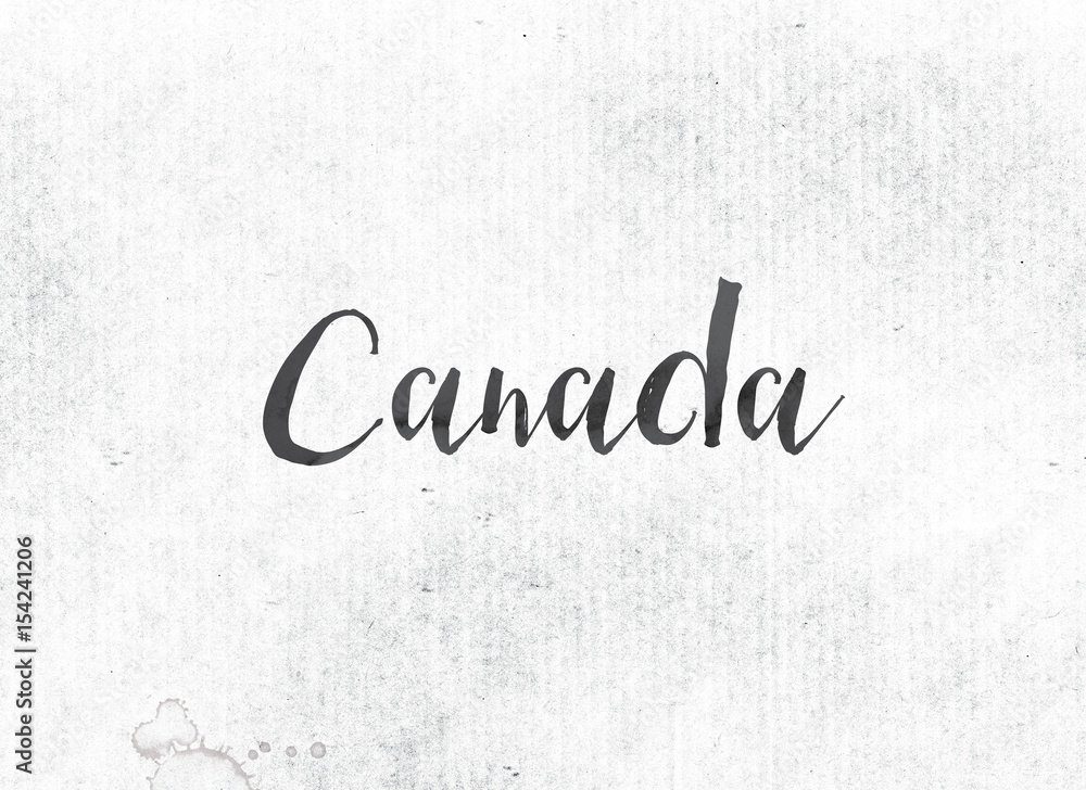 Canada Concept Painted Ink Word and Theme