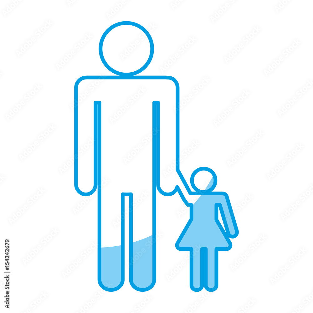pictogram man with his daughter icon over white background. vector illustration pictogram man with his daughter icon over white background. vector illustration