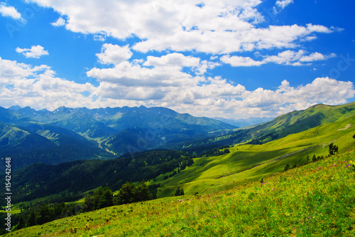 A beautiful view of the mountains of the Caucasus.