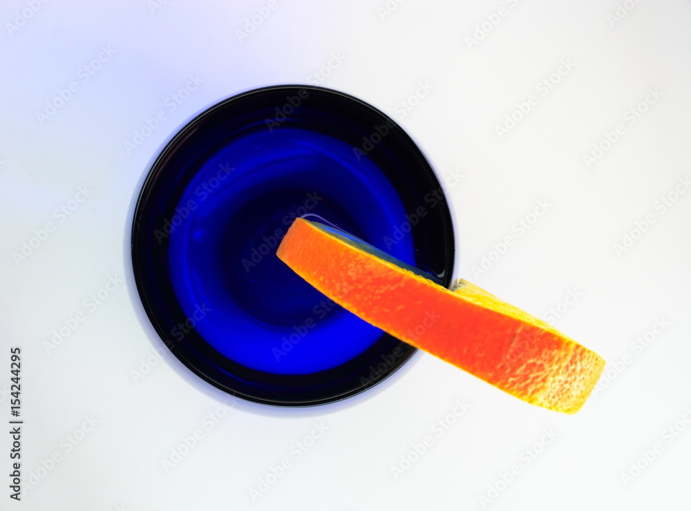 Water and Orange from Top