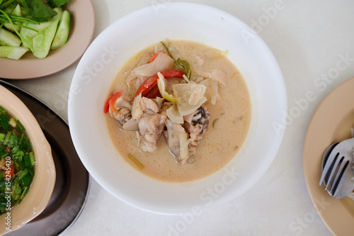 Chicken coconut soup (Tom Kha Gai)