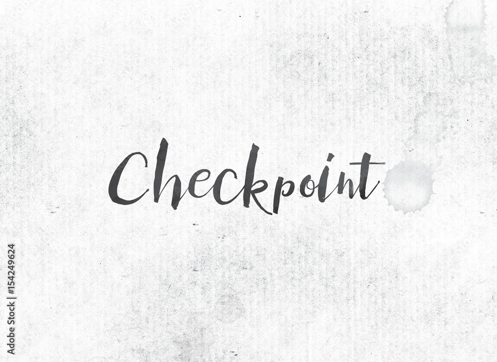 Checkpoint Concept Painted Ink Word and Theme Checkpoint Concept Painted Ink Word and Theme