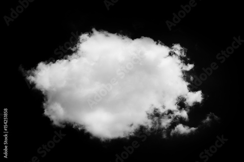 Cloud on black background for idea or creativity