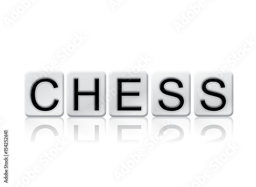 Chess Concept Tiled Word Isolated on White