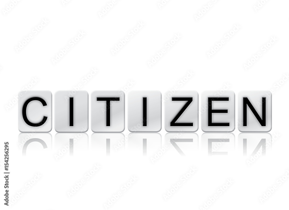 Citizen Concept Tiled Word Isolated on White Citizen Concept Tiled Word Isolated on White