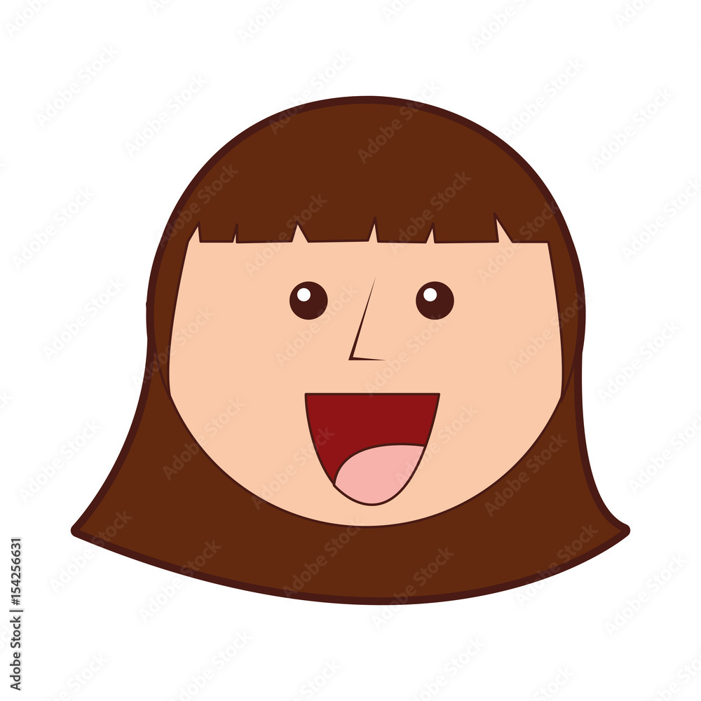 young girl head avatar character vector illustration design young girl head avatar character vector illustration design