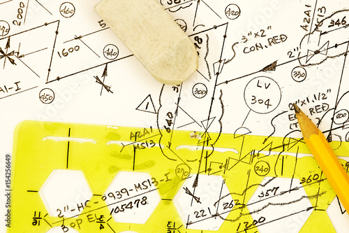 Fotografie Piping and instrumentation diagram