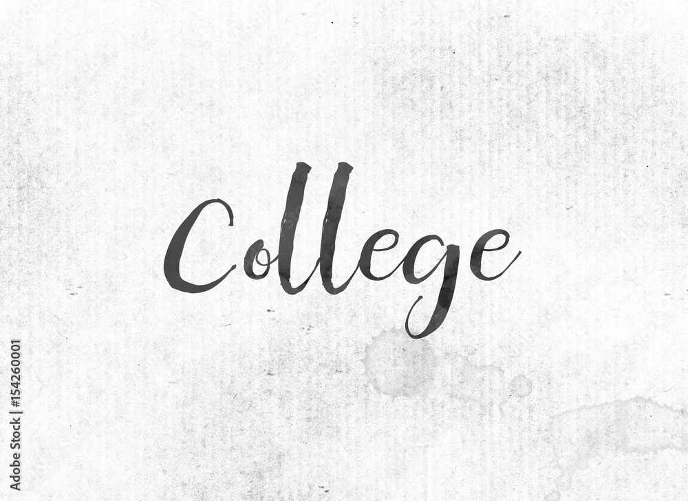 College Concept Painted Ink Word and Theme College Concept Painted Ink Word and Theme