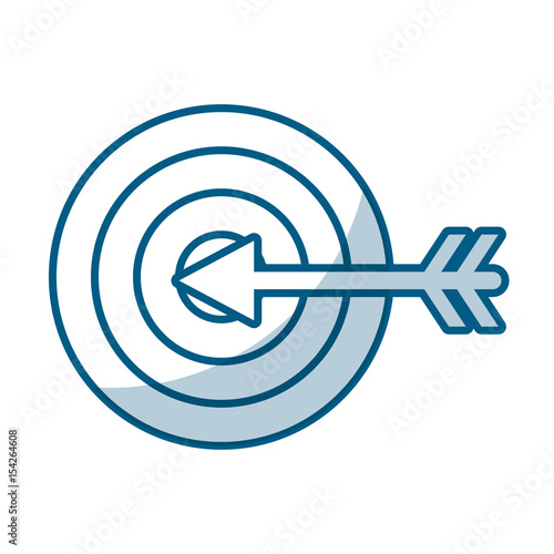 business target icon succesful shot in darts target vector illustration graphic design