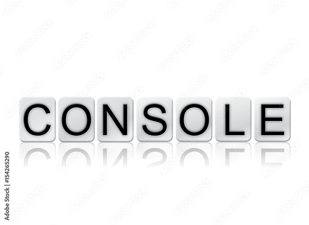 Console Concept Tiled Word Isolated on White