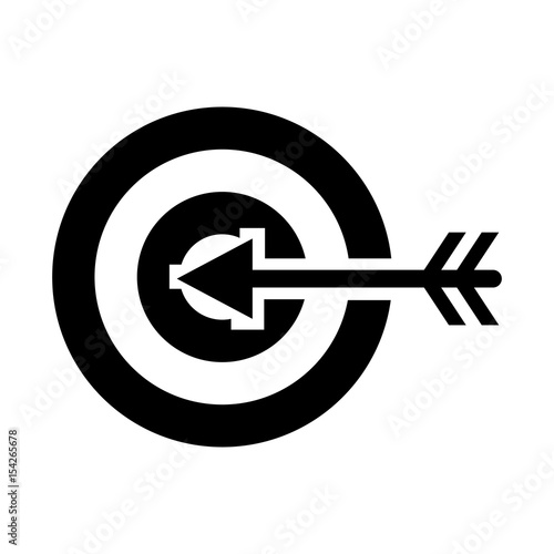 business target icon succesful shot in darts target vector illustration graphic design