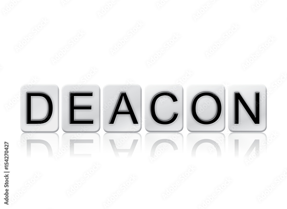 Deacon Concept Tiled Word Isolated on White Deacon Concept Tiled Word Isolated on White