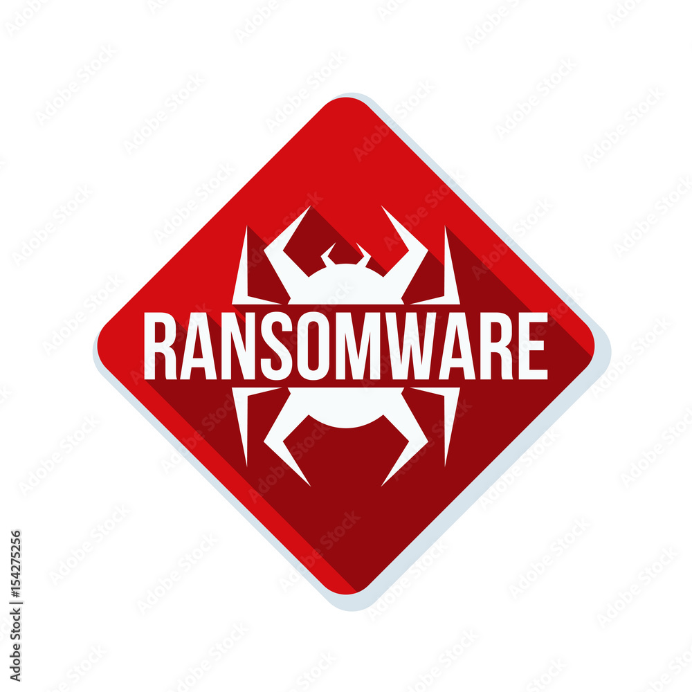 Obraz premium Ransomware Hazard sign