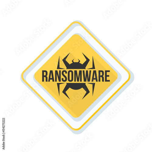 Ransomware Hazard sign