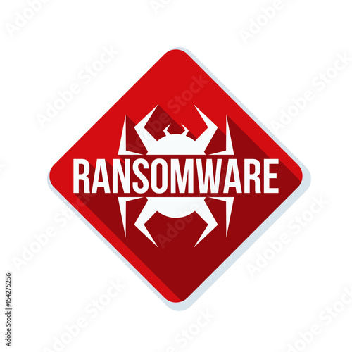 Ransomware Hazard sign