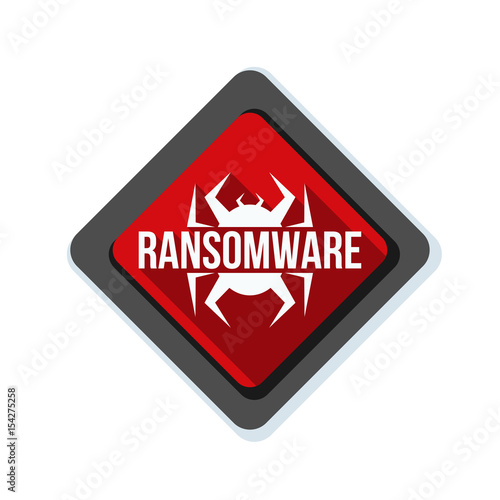 Ransomware Hazard sign