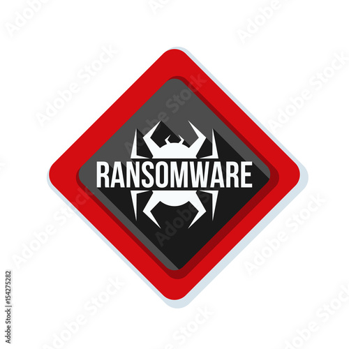 Ransomware Hazard sign